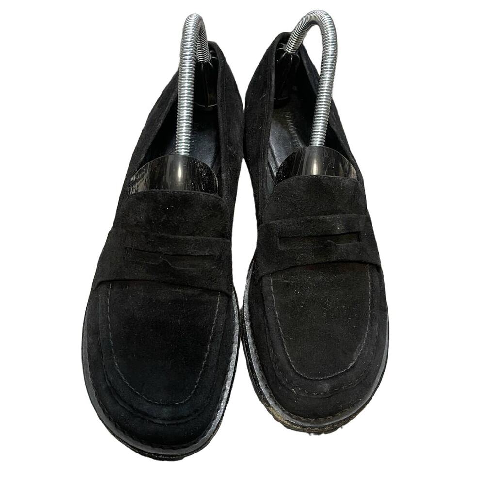 Ramon Tenza Women's Suede Chunky Heeled Loafer Size 9
